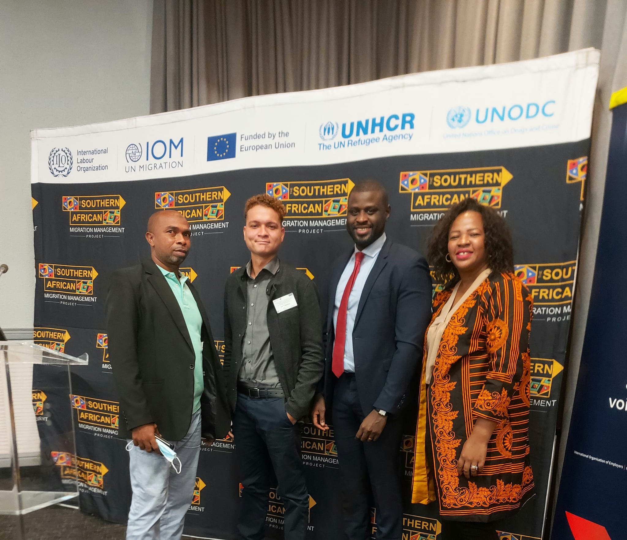 Salim Mathieu at the Southern African Migration Management Project with UN agencies