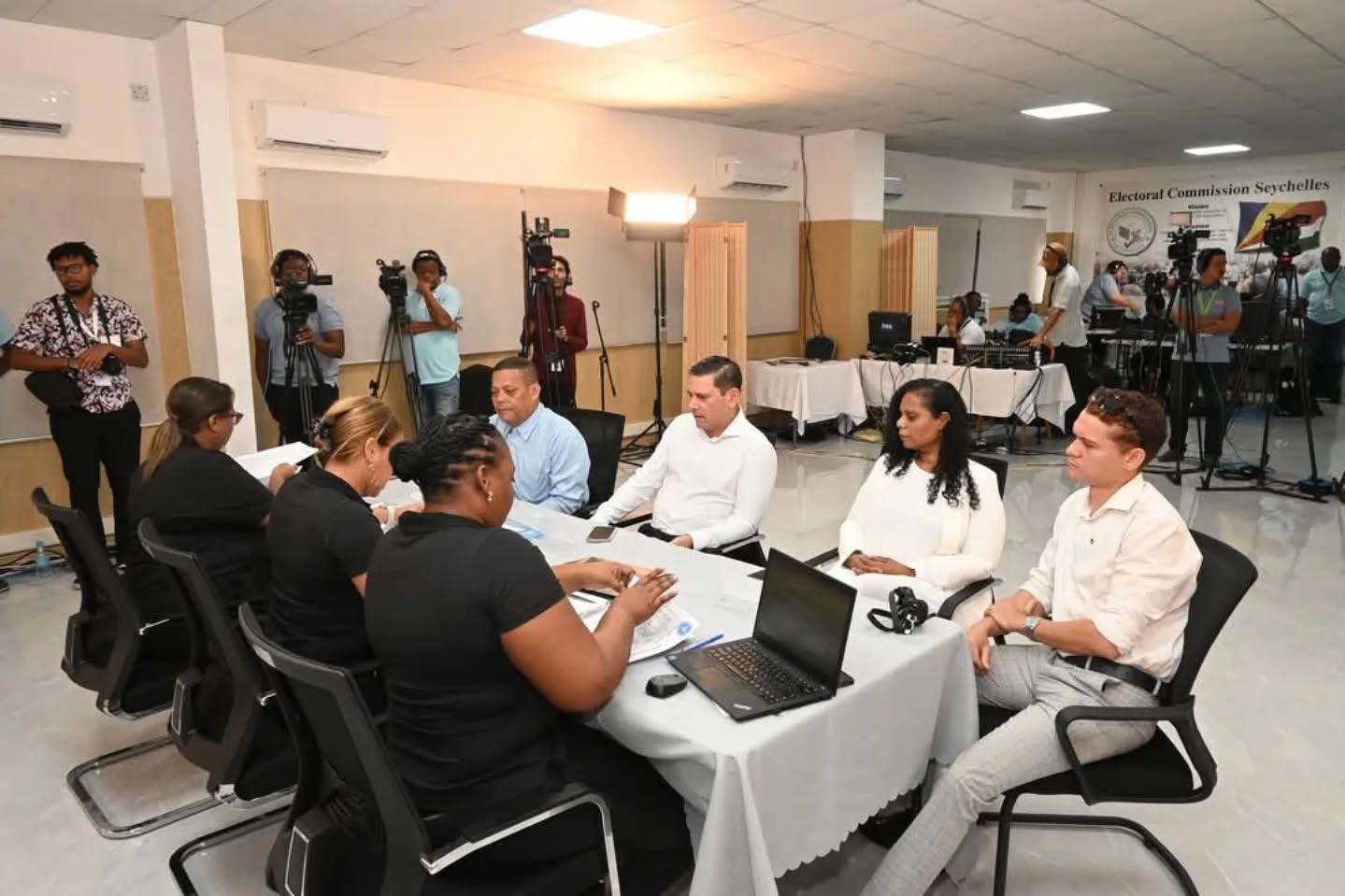 Salim Mathieu at the Electoral Commission of Seychelles