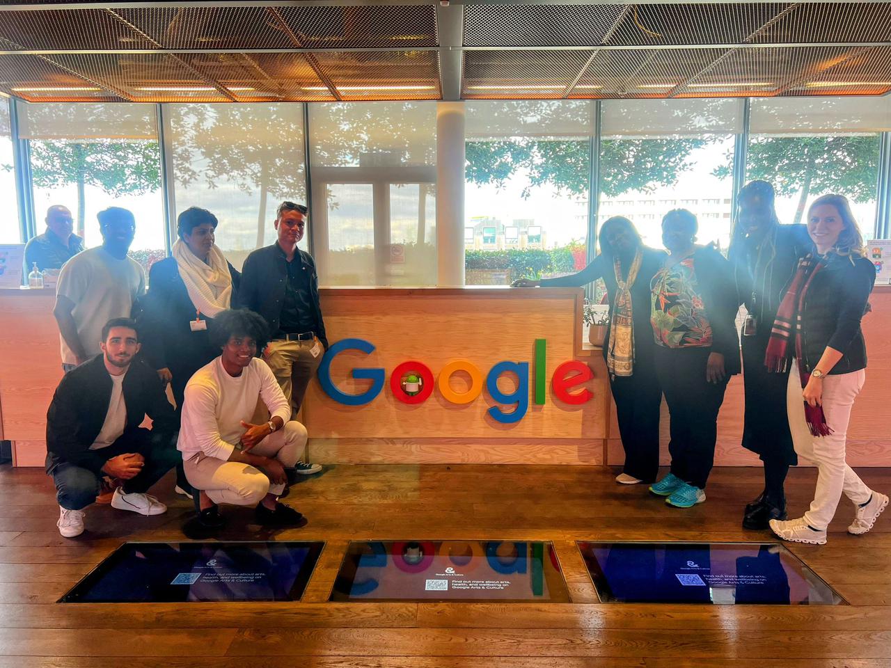 Salim Mathieu visiting the Google office